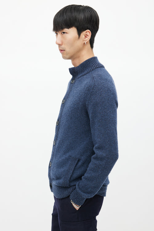 Loro Piana Navy Knit Cashmere Sweater