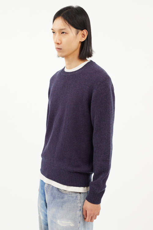 Loro Piana Purple Cashmere Knit Sweater