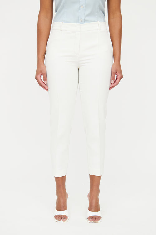 Loro Piana White Pleated Pant