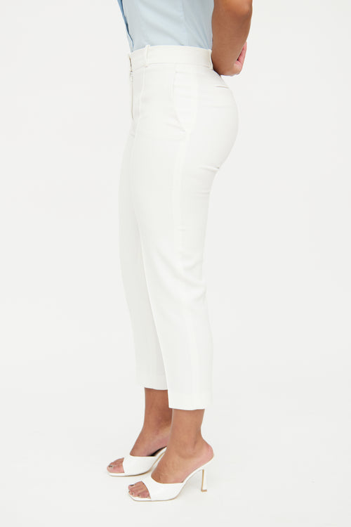 Loro Piana White Pleated Pant