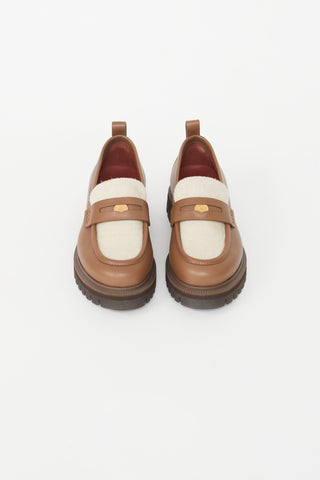 Loro Piana Brown Leather Penny Loafer