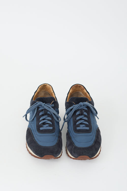 Loro Piana Blue Suede 
Nylon Sneaker