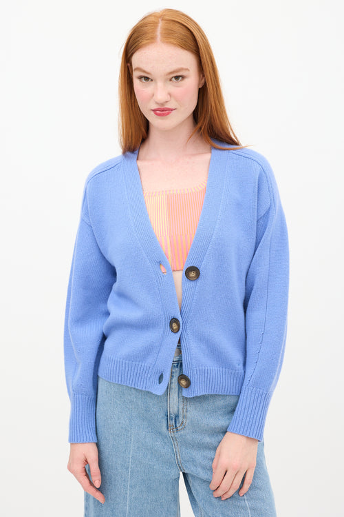 Lou Lou Studio Blue Wool 
Cashmere Zanzibar Cardigan