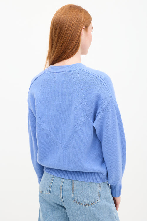 Lou Lou Studio Blue Wool 
Cashmere Zanzibar Cardigan