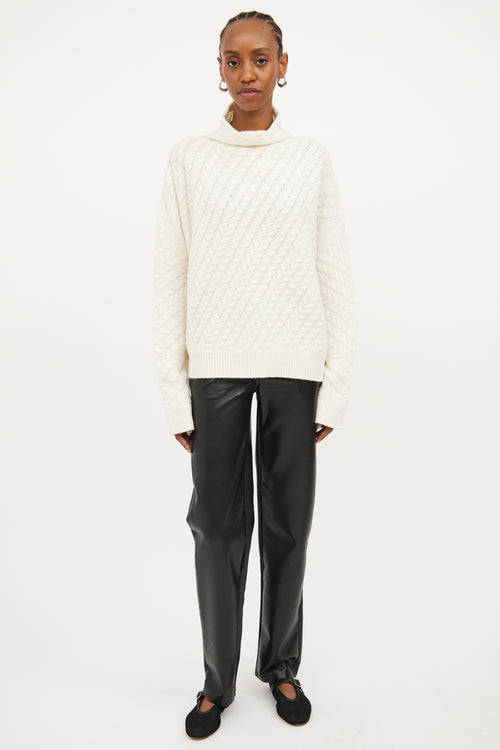 Loulou Studio Cream Knit Cashmere Sweater