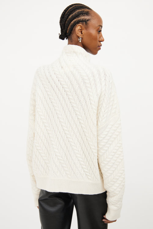 Loulou Studio Cream Knit Cashmere Sweater