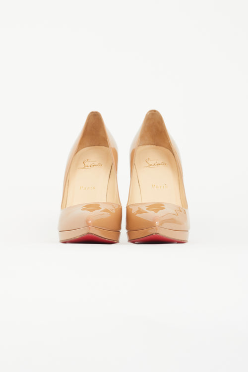 Christian Louboutin Beige Patent Pigalle 120mm Pump