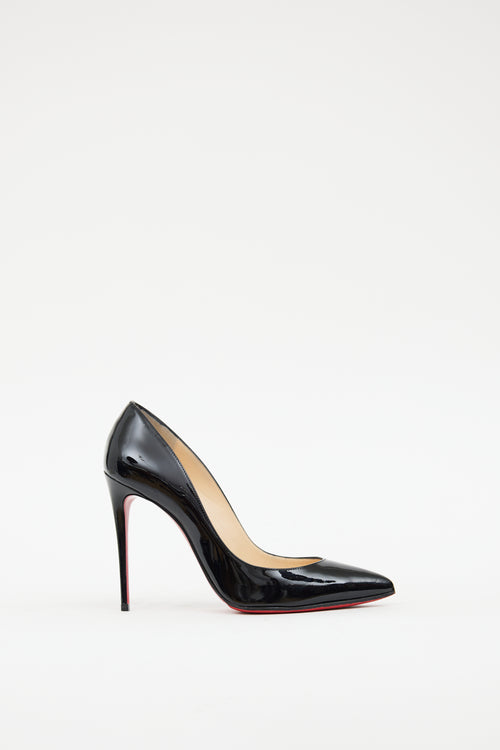 Christian Louboutin Black Patent Pigalle Follies 100 Heel