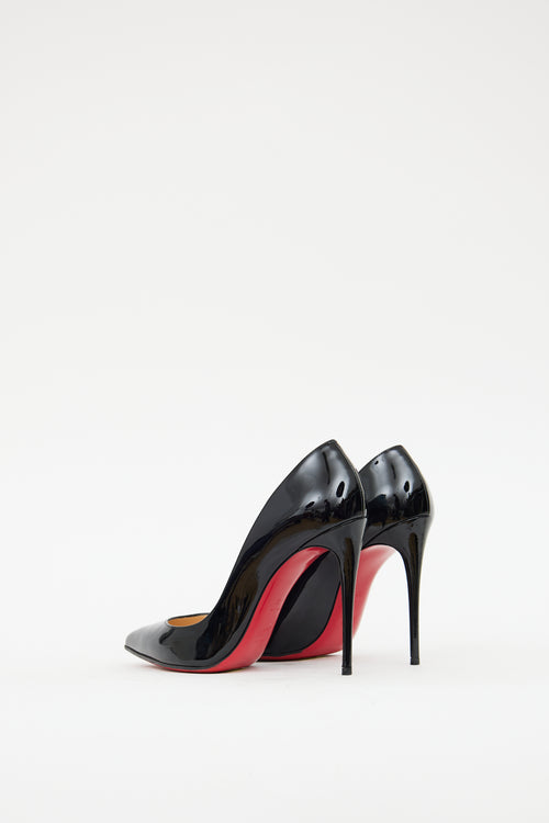 Christian Louboutin Black Patent Pigalle Follies 100 Heel