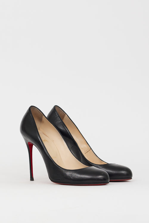 Christian Louboutin Black Leather Fifi 110 Pump