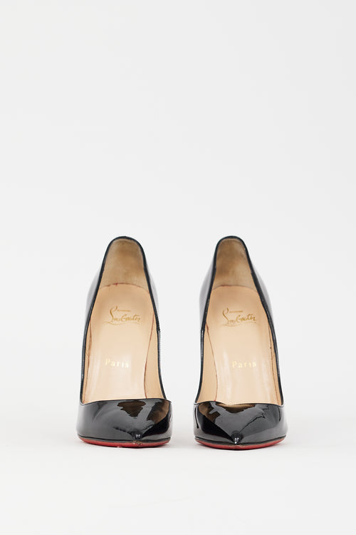 Christian Louboutin Black Patent Leather Kate 120 Pump