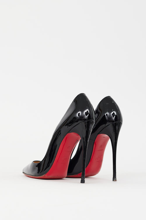 Christian Louboutin Black Patent Leather Kate 120 Pump