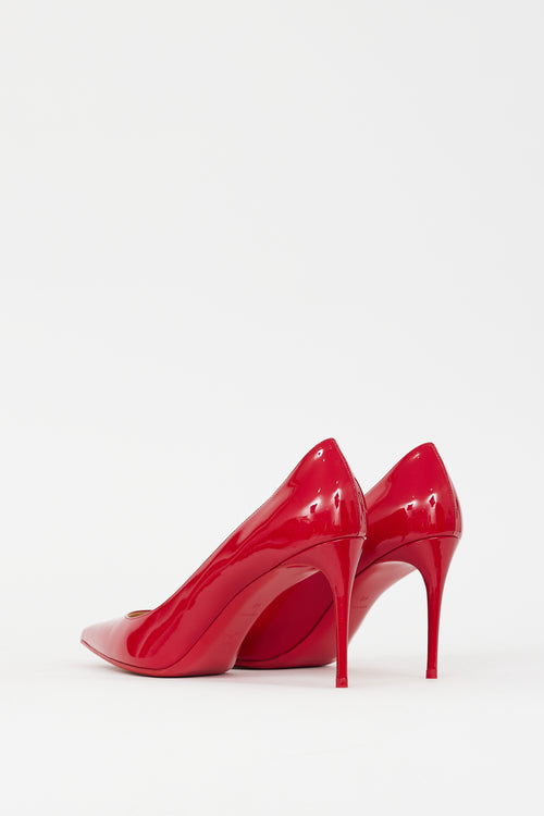 Christian Louboutin Red Patent Leather Kate 100 Pump