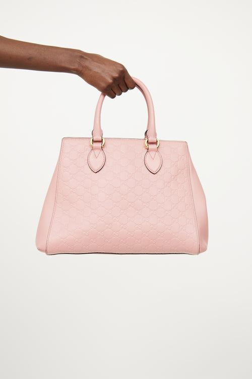 Gucci Pink Guccissima Top Handle Bag