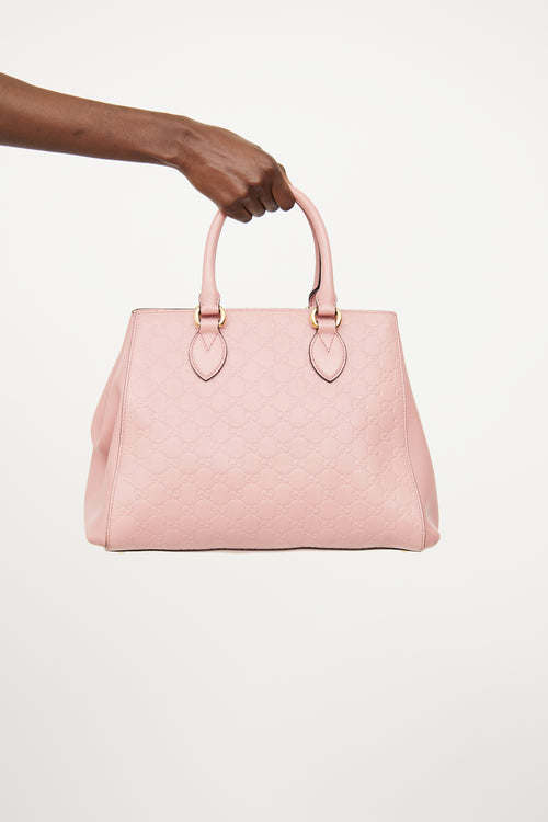 Gucci Pink Guccissima Top Handle Bag