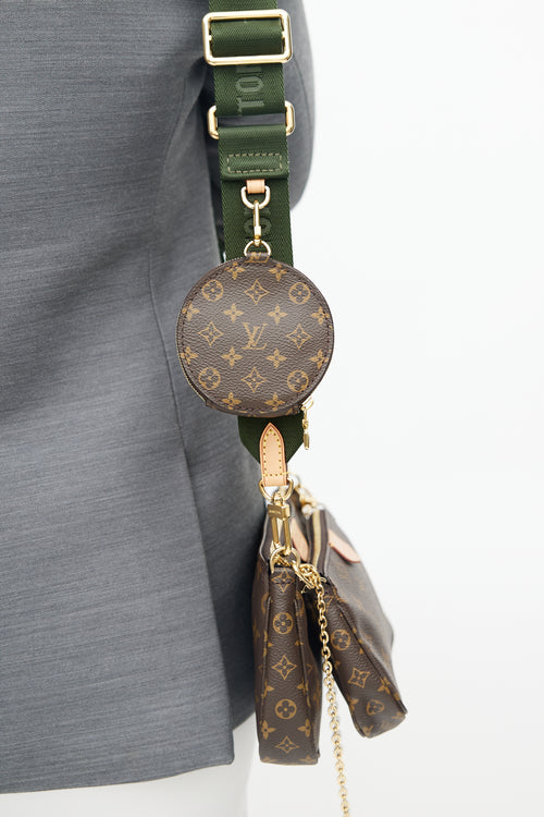 Louis Vuitton 2020 Brown 
Green Monogram Multi Pochette Accessoires Bag