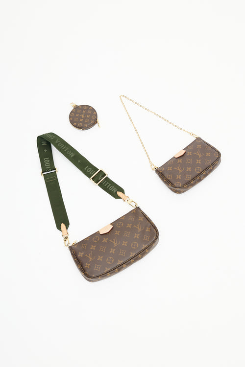 Louis Vuitton 2020 Brown 
Green Monogram Multi Pochette Accessoires Bag