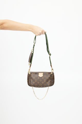 Louis Vuitton 2020 Brown 
Green Monogram Multi Pochette Accessoires Bag