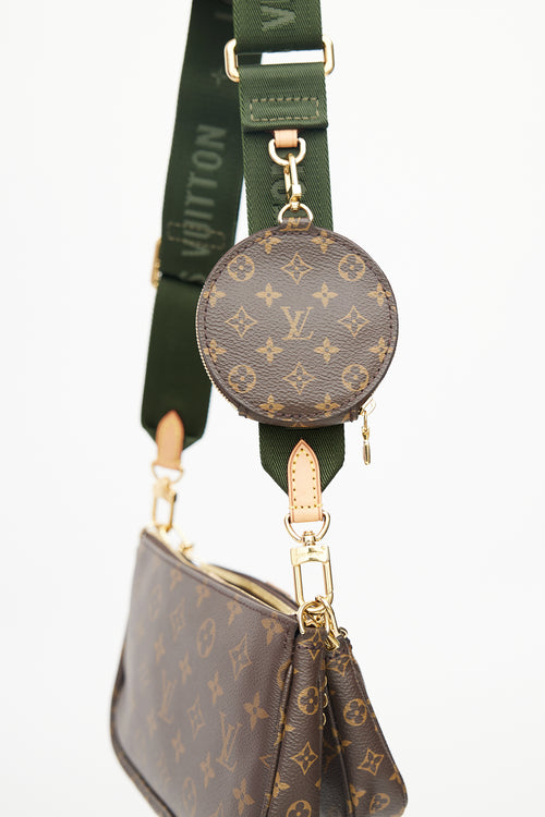 Louis Vuitton 2020 Brown 
Green Monogram Multi Pochette Accessoires Bag