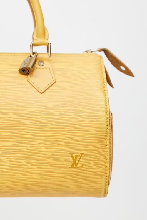 Louis Vuitton 1992 Yellow Epi Leather Speedy 25 Bag