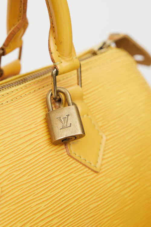 Louis Vuitton 1992 Yellow Epi Leather Speedy 25 Bag