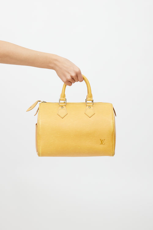 Louis Vuitton 1992 Yellow Epi Leather Speedy 25 Bag