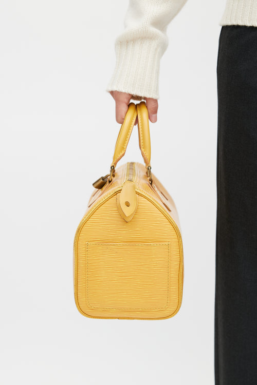 Louis Vuitton 1992 Yellow Epi Leather Speedy 25 Bag