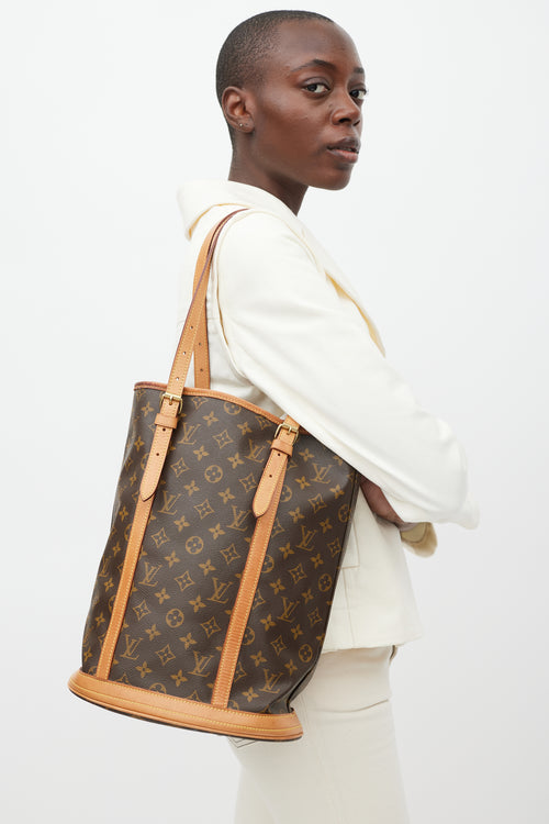 Louis Vuitton 1998 Brown Monogram Bucket GM Bag