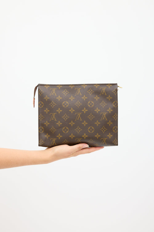 Louis Vuitton 1999 Brown Monogram Poche Toilette Pouch