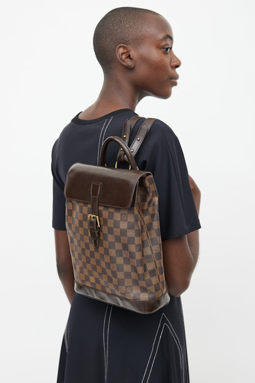 Louis Vuitton 2000 Brown Damier Ebene Soho Backpack