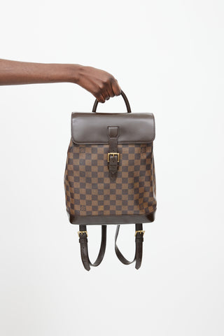 Louis Vuitton 2000 Brown Damier Ebene Soho Backpack