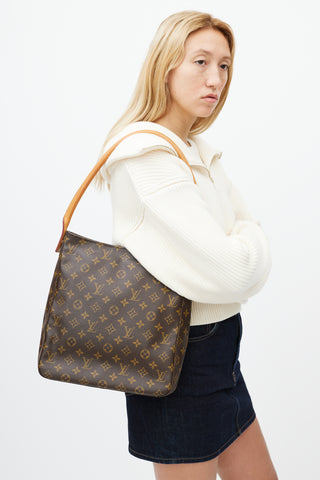 Louis Vuitton Brown Looping Monogram Tote