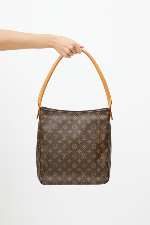 Louis Vuitton Brown Looping Monogram Tote