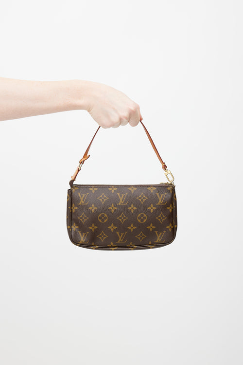 Louis Vuitton 2001 Brown Monogram Pochette Accessoires Bag