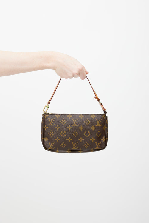 Louis Vuitton 2001 Brown Monogram Pochette Accessoires Bag