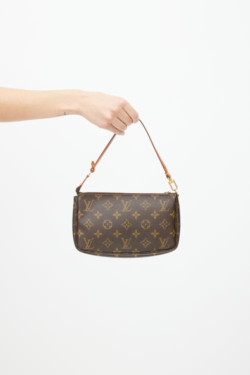 Louis Vuitton 2001 Brown Monogram Pochette Accessoires Bag