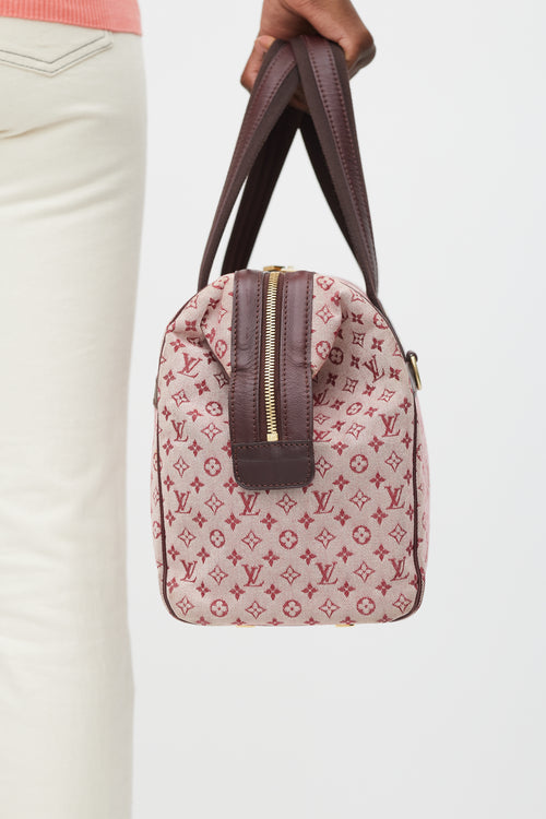 Louis Vuitton 2001 Burgundy Monogram Canvas Josephine Bag