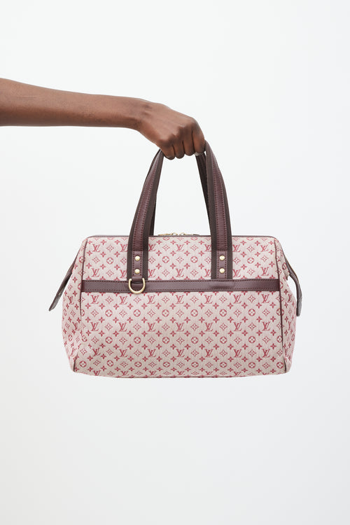 Louis Vuitton 2001 Burgundy Monogram Canvas Josephine Bag