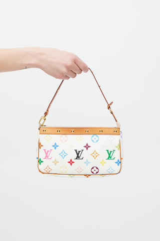 Louis Vuitton 2003 White 
Multicolour Murakami Pochette Bag