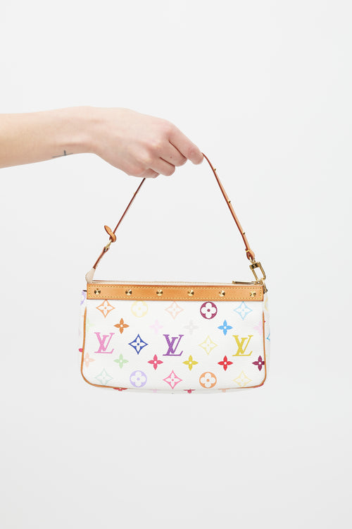 Louis Vuitton 2003 White 
Multicolour Murakami Pochette Bag