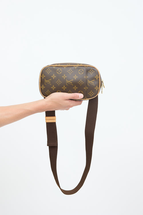 Louis Vuitton 2004 Brown Monogram Pochette Gange Bag