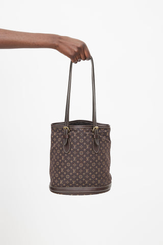 Louis Vuitton 2006 Brown Ebene Monogram Mini Lin Petit Bucket Bag