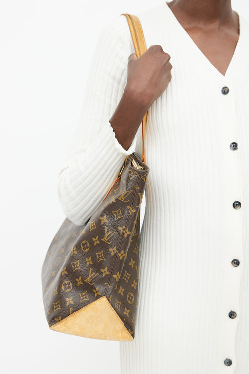 Louis Vuitton 2006 Brown Monogram Canvas Cabas Mezzo Tote Bag