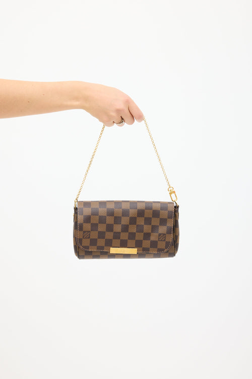 Louis Vuitton 2014 Brown Damier Ebene Favourite PM Bag