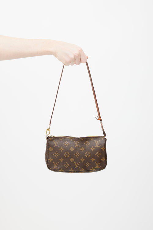 Louis Vuitton 2014 Brown Monogram Pochette Accessoires Bag