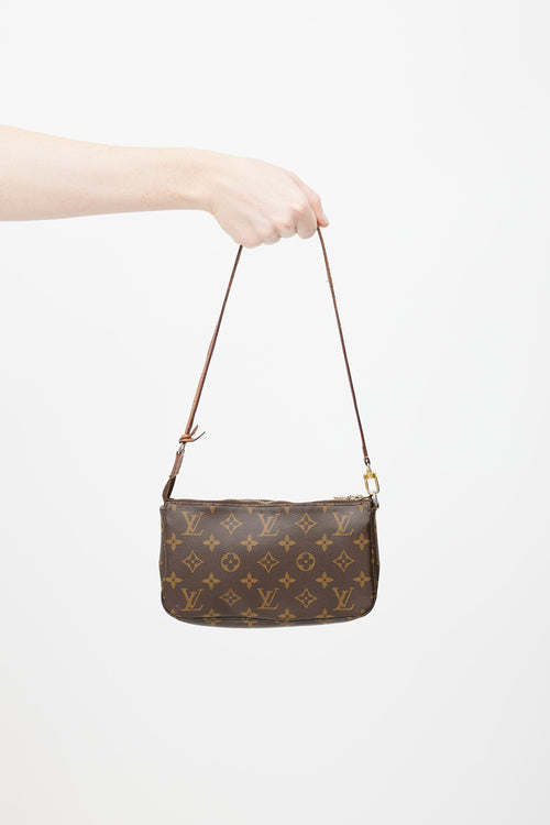 Louis Vuitton 2014 Brown Monogram Pochette Accessoires Bag