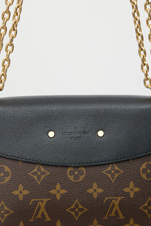 Louis Vuitton 2017 Brown 
Black Monogram Saint Placide Shoulder Bag