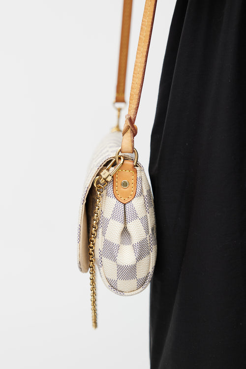 Louis Vuitton 2017 Cream Damier Azur Favorite PM Crossbody Bag