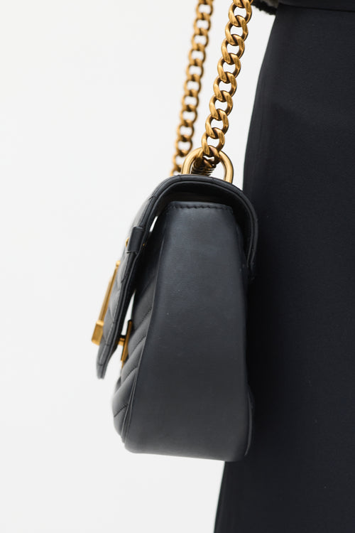 Louis Vuitton 2019 Black Leather New Wave MM Chain Bag