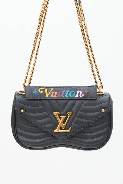 Louis Vuitton 2019 Black Leather New Wave MM Chain Bag